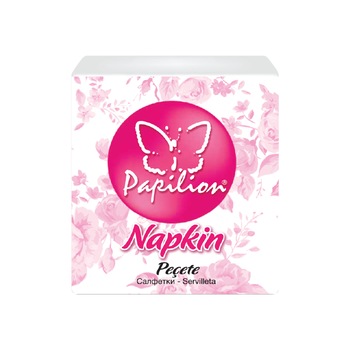 Servetele de masa Papilion, 25x24 cm, 2 straturi, 80 bucati Servetele de masa Papilion, 25x24 cm, 2 straturi, 80 bucati
