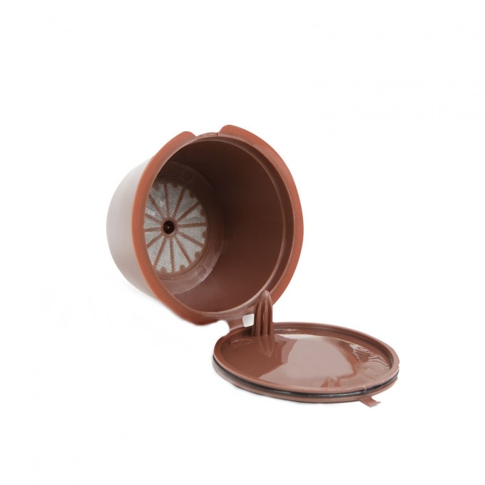 Capsula de cafea reincarcabila, lavabila 9g/40 ml, maro, compatibil Dolce Gusto