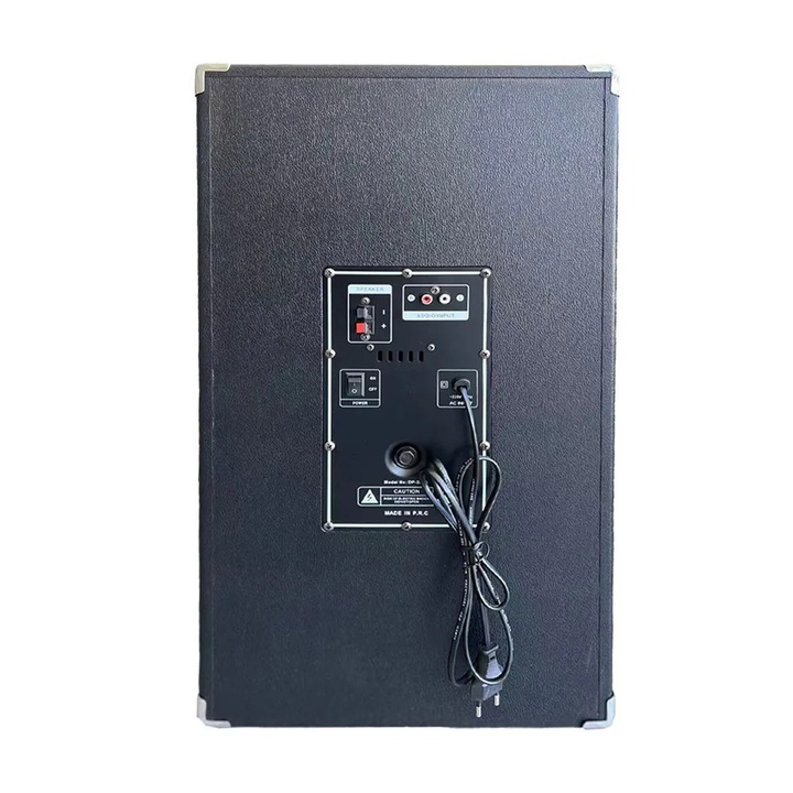 Set 2 Boxe Profesionale Active Smart Bass 284, 600W, Functie Bluetooth, SD Card, USB, Jocuri de lumini, Amplificator si Egalizator, Microfon Wireless + Telecomanda