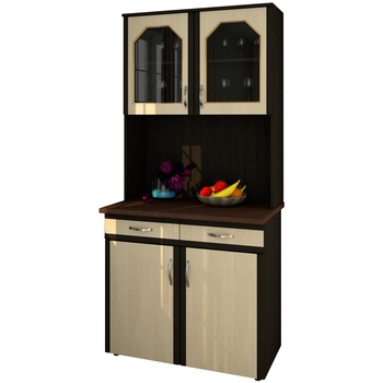 Dulap Bucatarie MarcelProd L90, PAL, 91x33/60x197, Wenge/ Mesteacan Dulap Bucatarie MarcelProd L90, PAL, 91x33/60x197, Wenge/ Mesteacan