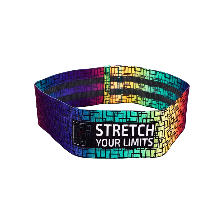 Banda NEZ Stretch Your Limits Hip Band M 39 cm = Extra Strong Booty Powerband Elastic din Bumbac pentru Fese, Coapse, Picioare, Fund, Antrenament Functional, Bodybuilding, Cross Training, Crossfit