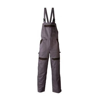 Pantaloni salopeta cu pieptar Cool Trend, gri-negru, marimea 54