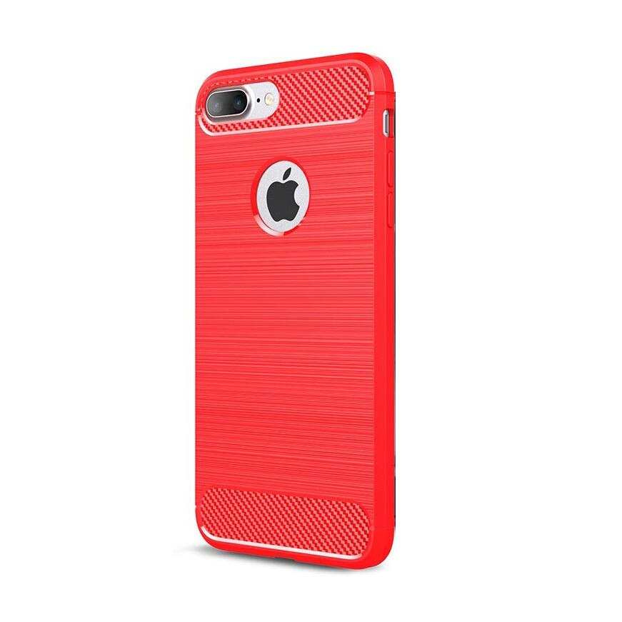 Husa iPhone 8 PLUS / 7 PLUS, Slim Armor Carbon, carcasa spate Antisoc, Rosu