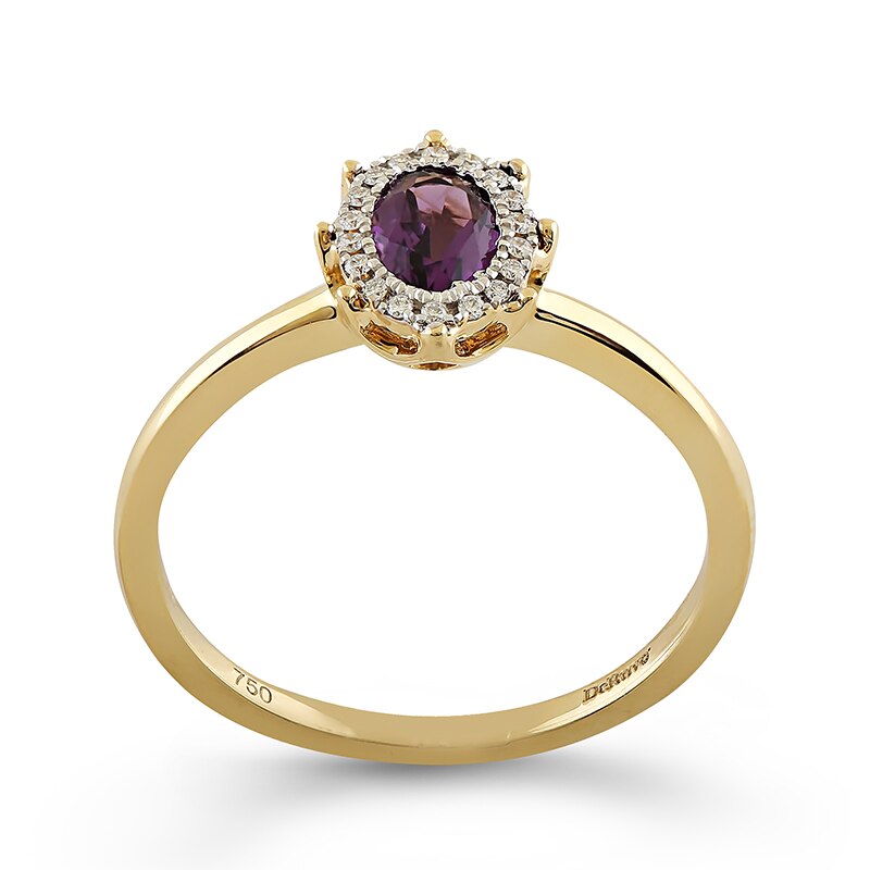 Inel Deruvo Aur 18k Diamante, Ametist, 53 R33766-AMDY
