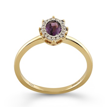 Inel Deruvo Aur 18k Diamante, Ametist, 53 R33766-AMDY Inel Deruvo Aur 18k Diamante, Ametist, 53 R33766-AMDY