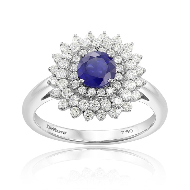 Inel Deruvo Aur 18k Diamante, Safir, 52 R8565SDWN-W