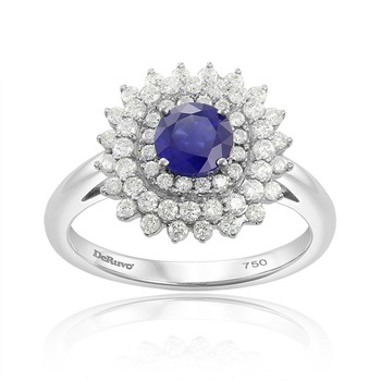 Inel Deruvo Aur 18k Diamante, Safir, 52 R8565SDWN-W Inel Deruvo Aur 18k Diamante, Safir, 52 R8565SDWN-W