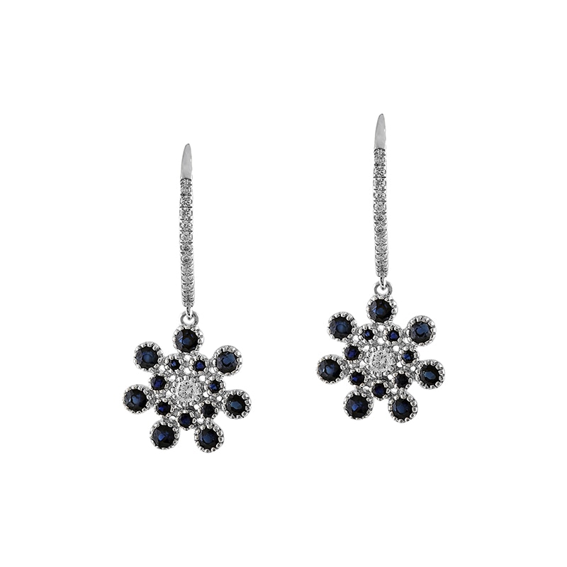 Cercei Deruvo Aur 18k Diamante, Safire E32711-W