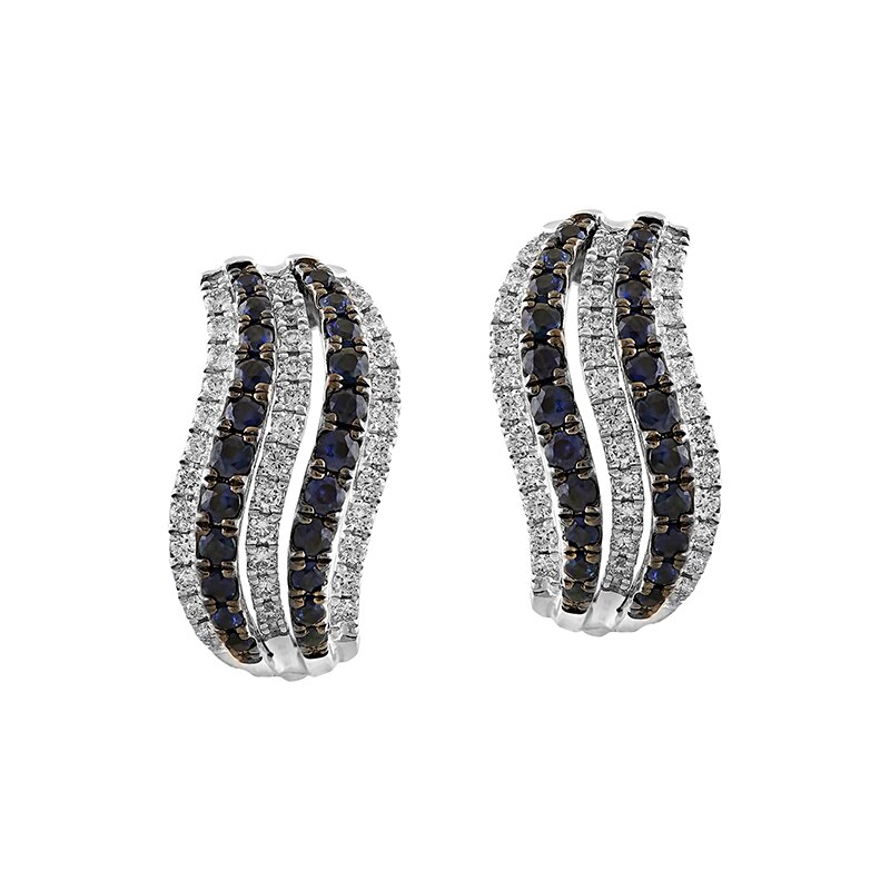 Cercei Deruvo Aur 18k Diamante, Safire E28045R-SADW