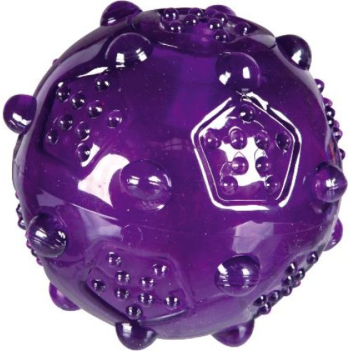 Minge pentru caini, Trixie, Cauciuc termoplastic, 7 cm, Mov