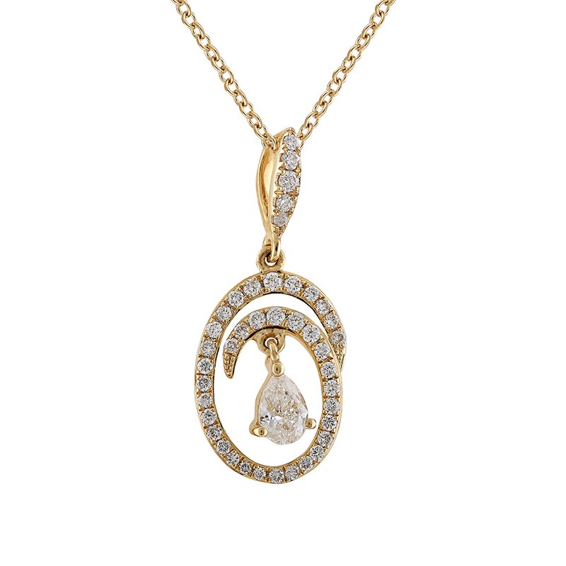 Pandantiv cu Lant Blanco's Aur 18k Diamante P3432-45D-Y