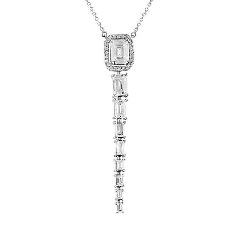 Colier Carla M* Argint 925 CZ, Ajustabil 42-48 OP12635RW