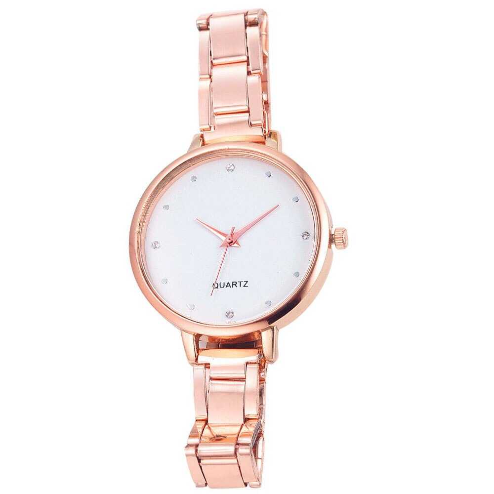 Ceas Viser Dama Quartz Casual Elegant Roseauriu/alb, PN999699RAB, curea din metal (zale), afisaj Analog