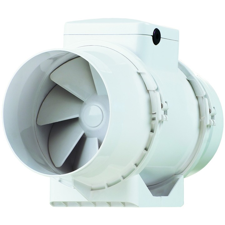 Ventilator VENTS TT 125, industrial, axial de tubulatura, diametru 125 mm, debit 280 mc/h, 2 viteze