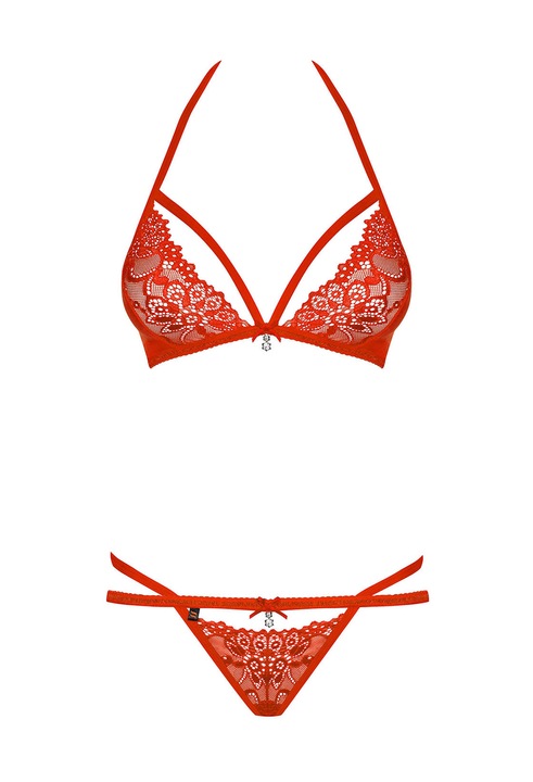 Obsessive Szett 838-SET-1, 2, poliamid/elasztán, fekete, Fekete