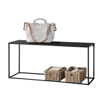 Masa consola Cleo,en.casa, 50 x 115 x 32 cm, metal, negru, montabila pe perete Masa consola Cleo,en.casa, 50 x 115 x 32 cm, metal, negru, montabila pe perete
