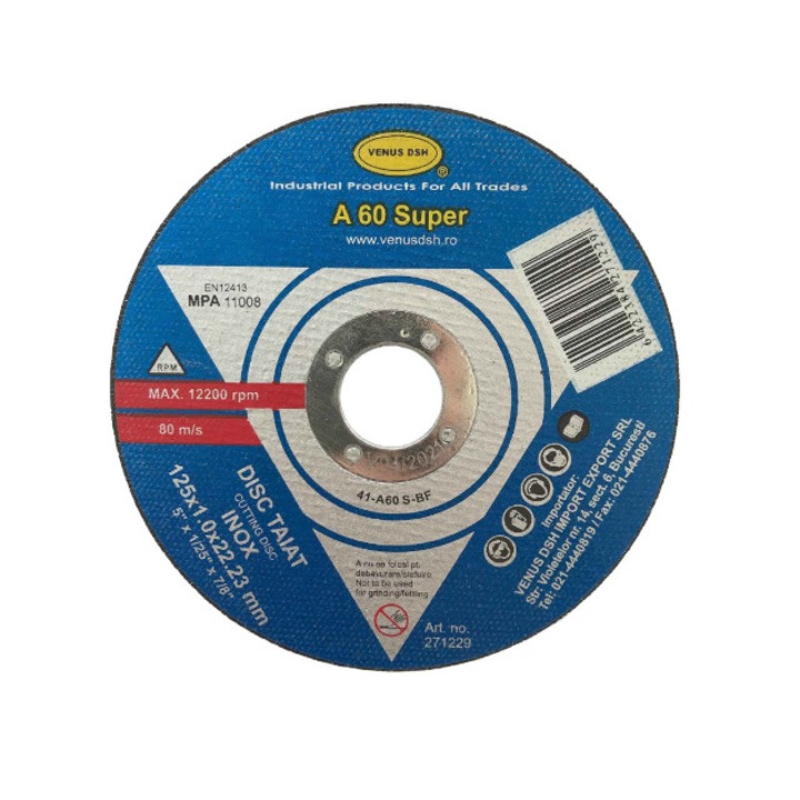 Set 10 discuri de taiat inox - 125X1.0X22.23 M -271229