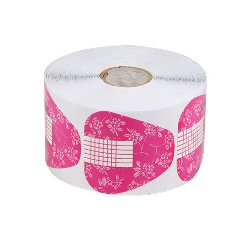 Rola cu 500 de sabloane pentru constructie unghii, MoonbasaNails, 008, Roz