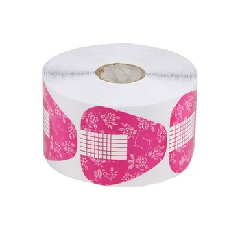 Rola cu 500 de sabloane pentru constructie unghii, MoonbasaNails, 008, Roz Rola cu 500 de sabloane pentru constructie unghii, MoonbasaNails, 008, Roz