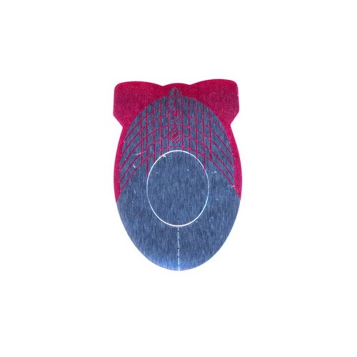 Sabloane pentru constructie, MoonbasaNails, 40 bucati, Argintiu/Visiniu