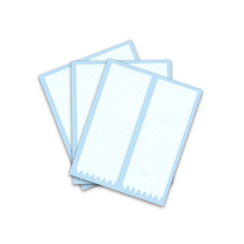 Sablon pentru manichiura French MoonbasaNails, Model in Zig-Zag, 120 de bucati, Alb
