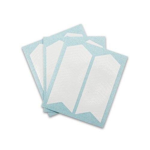 Sablon pentru manichiura French MoonbasaNails, Varf arcuit, 120 de bucati, Alb