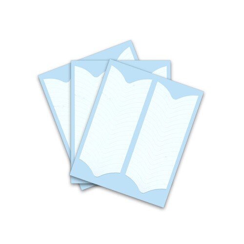 Sablon pentru manichiura French MoonbasaNails, Model varf rotund, 120 de bucati, Alb