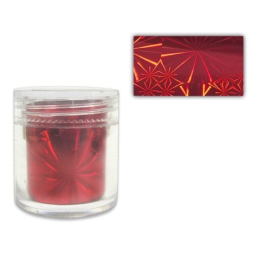 Folie transfer 28 MoonbasaNails, Rosu cu stele