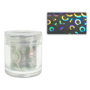 Folie transfer 16 MoonbasaNails, Argintiu cu paiete Folie transfer 16 MoonbasaNails, Argintiu cu paiete