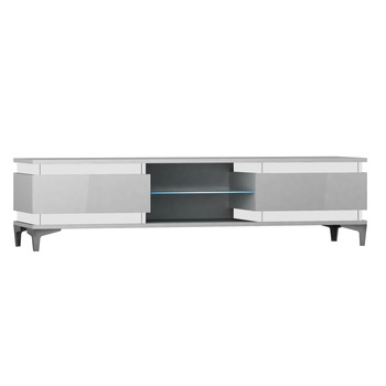 Comoda TV Zebra, LED, Alb, 160 x 40 x 44cm Comoda TV Zebra, LED, Alb, 160 x 40 x 44cm