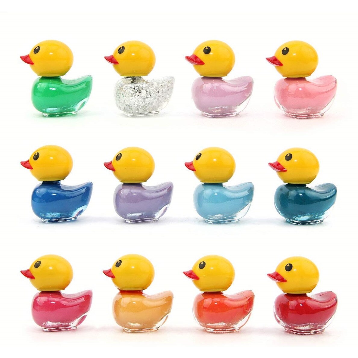 Lac de unghii Beauty4Britain, Quick Quackers, pe baza de apa, multicolor, 12 bucati x 6 ml