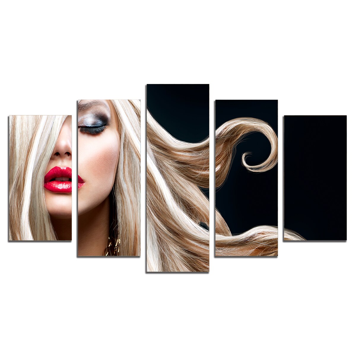 Set Tablouri Multicanvas 5 Piese, Parul blond, 108х60 cm