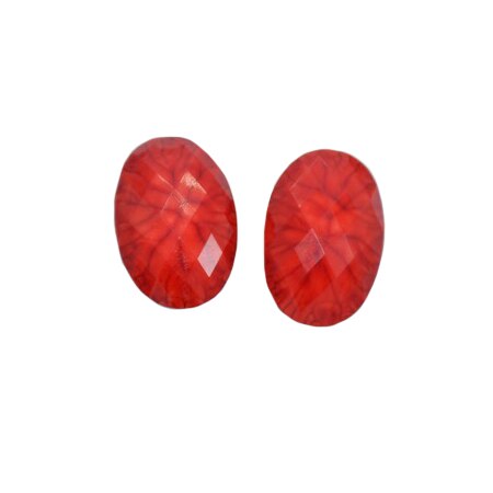 Cercei dama,rafinati,din piatra semipretioasa,model oval,D&J Exclusive,rosu