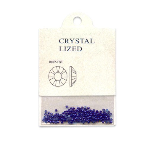 Set 250 perle decorative MoonbasaNails, Semicerc, 013, Albastru inchis