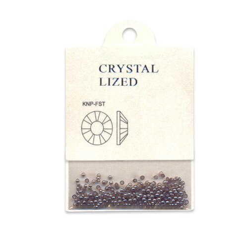 Set 250 perle decorative MoonbasaNails, Semicerc, 012, Gri