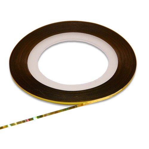 Banda decorativa pentru unghii artificiale, MoonbasaNails, 23, Auriu