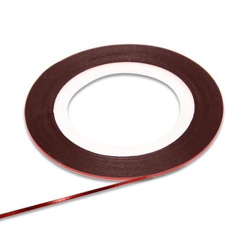 Banda decorativa pentru unghii artificiale, MoonbasaNails, 21, Rosu