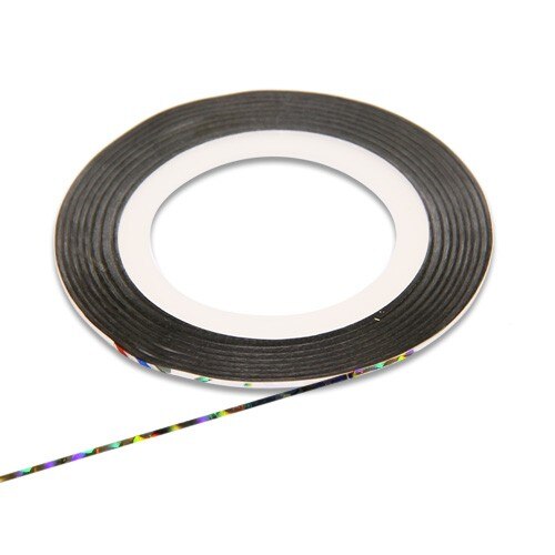 Banda decorativa pentru unghii artificiale, MoonbasaNails, 15, Argintiu