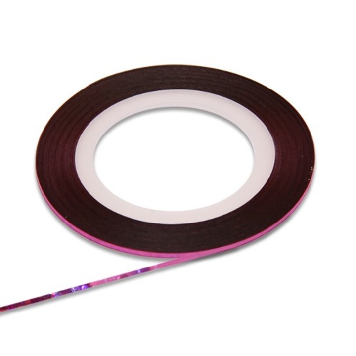 Banda decorativa pentru unghii artificiale, MoonbasaNails, 18, Mov