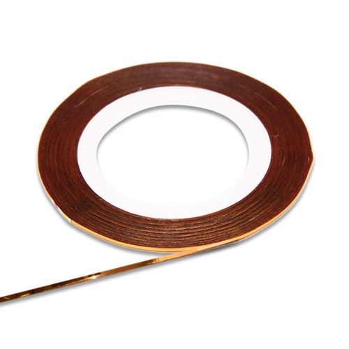 Banda decorativa pentru unghii artificiale, MoonbasaNails, 14, Auriu