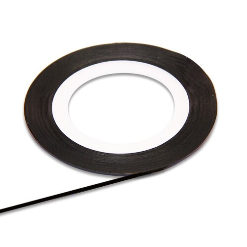 Banda decorativa pentru unghii artificiale, MoonbasaNails, 02, Negru