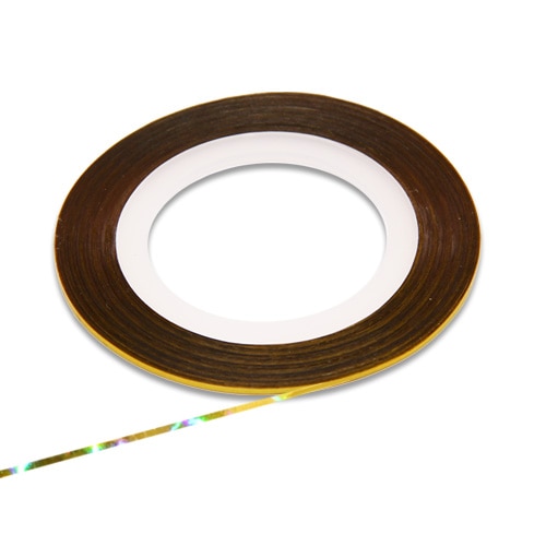 Banda decorativa pentru unghii artificiale, MoonbasaNails, 10, Auriu