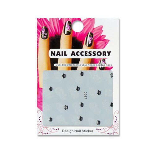Tatuaj sticker cu efect acrilic pentru decor unghii D067, MoonbasaNails, Multicolor