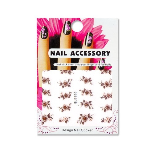 Tatuaj sticker cu efect acrilic pentru decor unghii BLE-350, MoonbasaNails, Multicolor