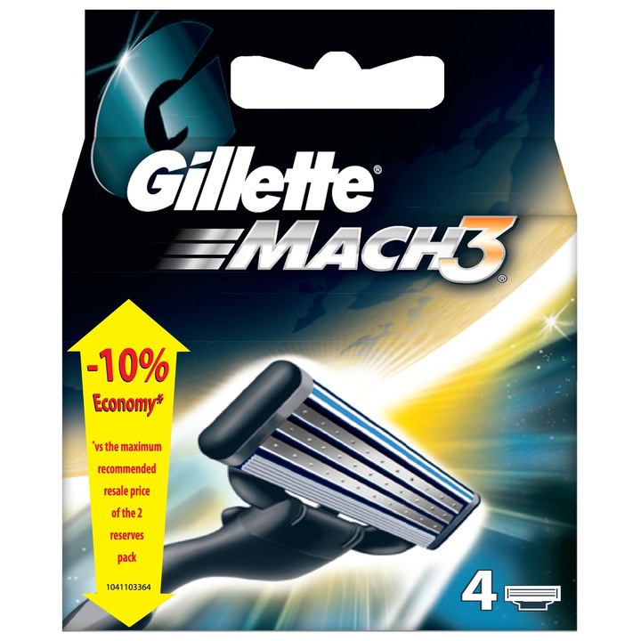 Rezerve pentru aparat de ras Gillette Mach3, 4 bucati