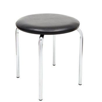 Scaun Sofia crom, piele ecologica Negru Scaun Sofia crom, piele ecologica Negru