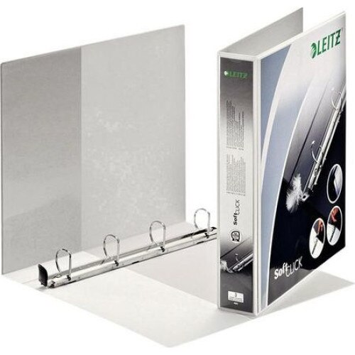 Bara pentru dosar A4 cu 4 inele, Leitz SoftClick 50mm alb