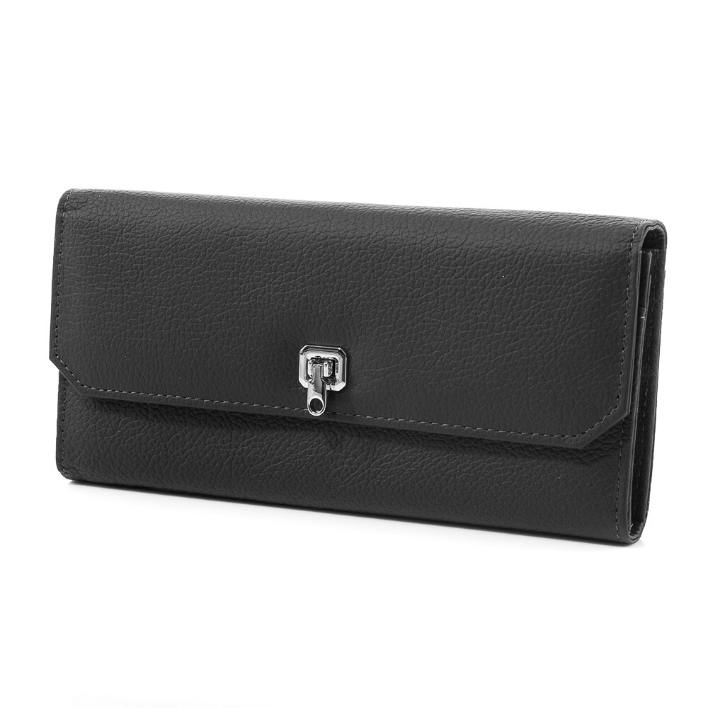 Portofel de dama din piele naturala Stilno A1019-08, Negru