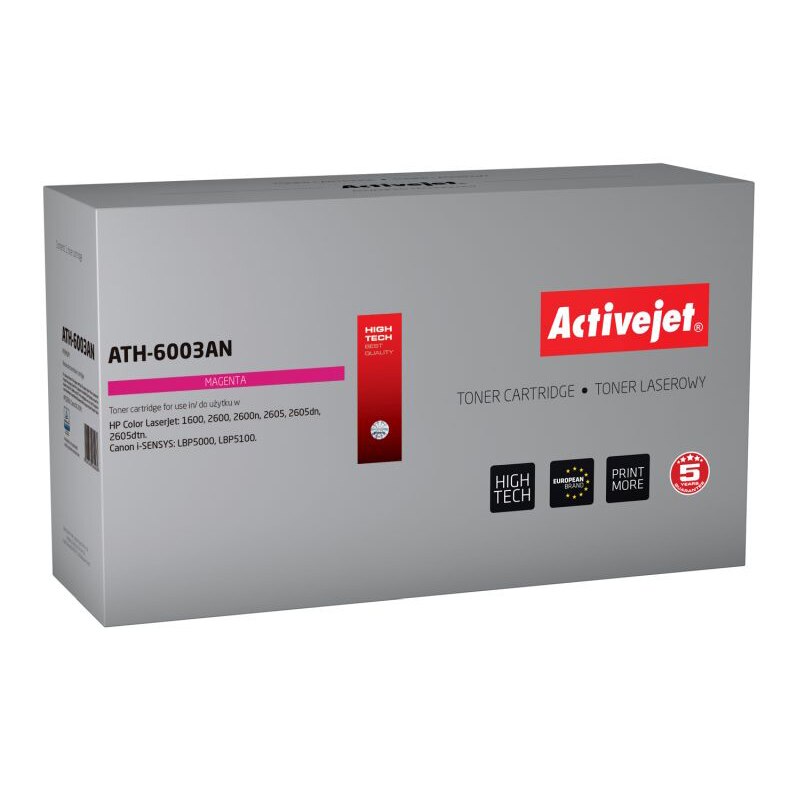 Cartus toner compatibil Q6003 124A Magenta pentru HP, 2000 pagini, Premium Activejet, Garantie 5 ani