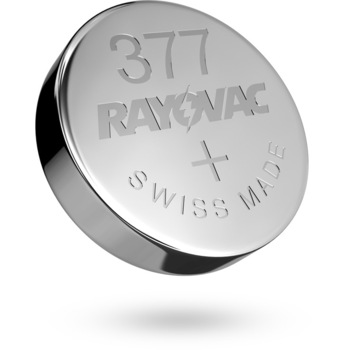 Set 10 baterii de ceas Rayovac 377 (AG4,SR626SW) cu oxid de argint Set 10 baterii de ceas Rayovac 377 (AG4,SR626SW) cu oxid de argint